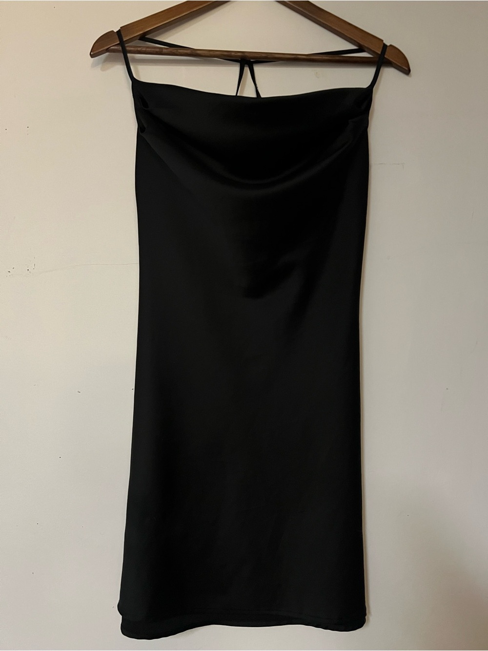 Dynamite Black Satin Mini Dress